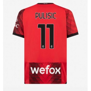 AC Milan Christian Pulisic #11 Replika Hjemmebanetrøje 2023-24 Kortærmet